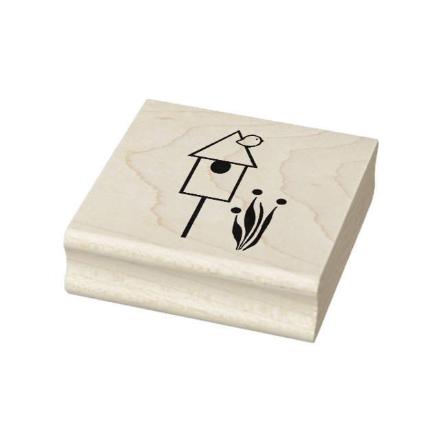 Vogel auf einer Birdhouse-Briefmarke Gummistempel (Stempel)