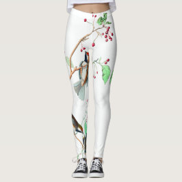 Vögel auf einer Zweigstelle Leggings