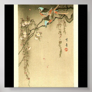Vögel auf Kirschbaum durch Seitei Watanabe 1851 - Poster
