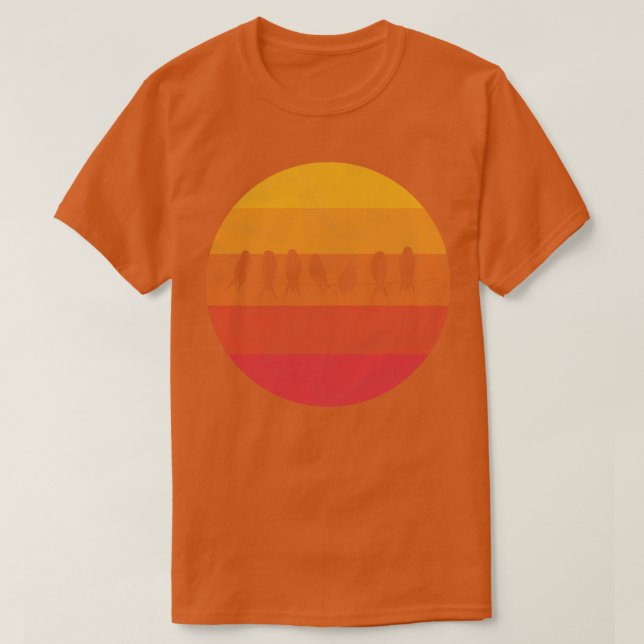 Vögel auf Seil T-Shirt (Design vorne)