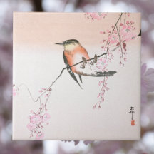 Vogel auf Wachtkirsche - Shidarezakura ni kotori