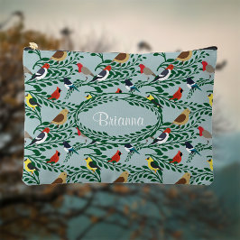 Vögel auf Zweigen Personalisiert Zubehörtasche