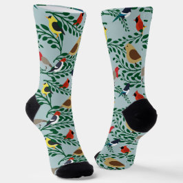 Vögel auf Zweigen Socken