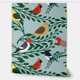 Vögel auf Zweigen Tapete