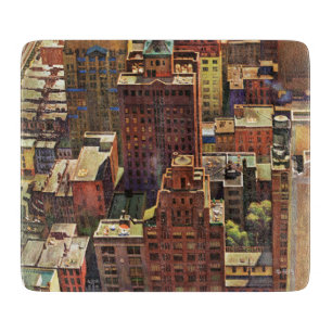 Vogel-Auge Ansicht von New York City durch John Schneidebrett