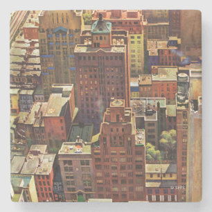 Vogel-Auge Ansicht von New York City durch John Steinuntersetzer