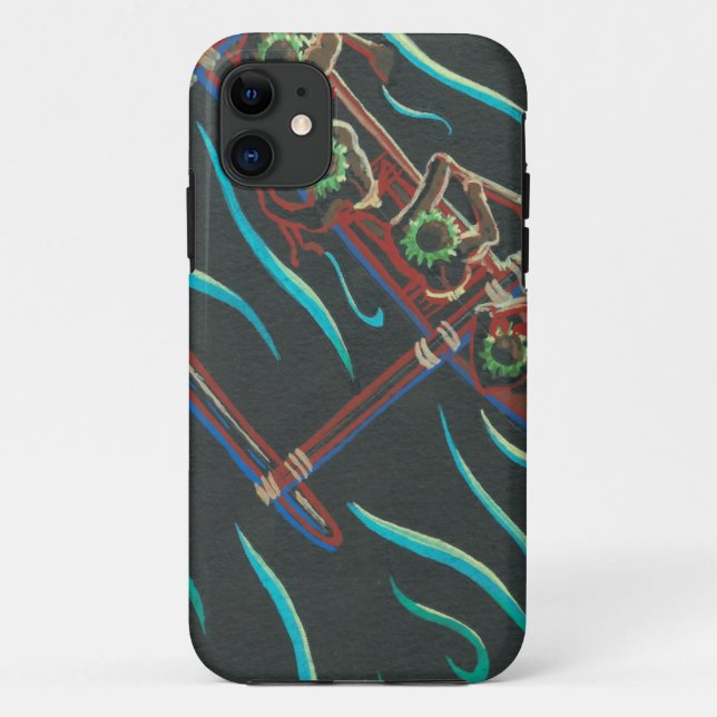 Vogel-Augen-Ansicht des hawaiischen Kanus Case-Mate iPhone Hülle (Rückseite)
