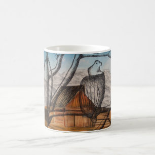 Vogel-Augen-Ansicht Kaffeetasse