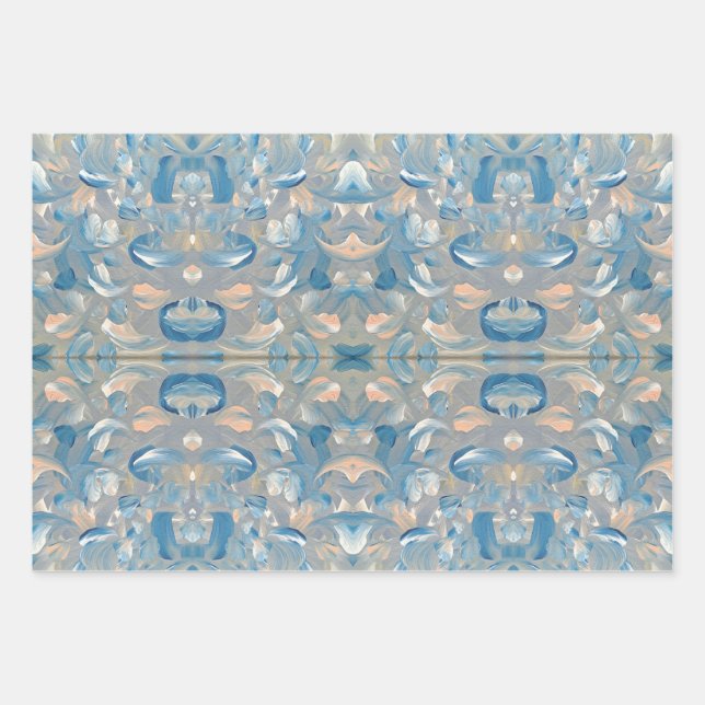 Vögel aus Feather Wrapping Paper Geschenkpapier Set (Vorderseite)