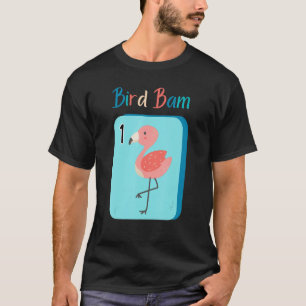 Vogel Bam Mahjong Spaß Flamingo für Mah Jongg Spie T-Shirt
