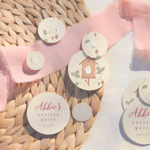 Vögel & Beeren Babyparty für Mädchen zum Nestbau Konfetti