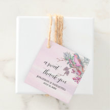 Vögel & Beeren Zapfen Aquarell Winterhochzeit