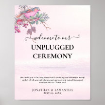 Vögel & Beeren Zapfen Aquarell Winterhochzeit