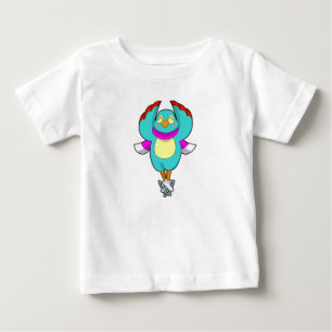 Vogel bei Ice Skaten mit Ice-Skaten.PNG Baby T-shirt