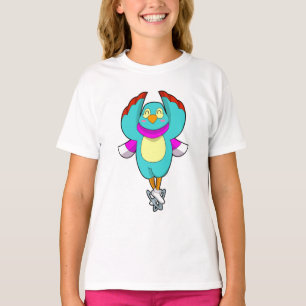 Vogel bei Ice Skaten mit Ice-Skaten.PNG T-Shirt