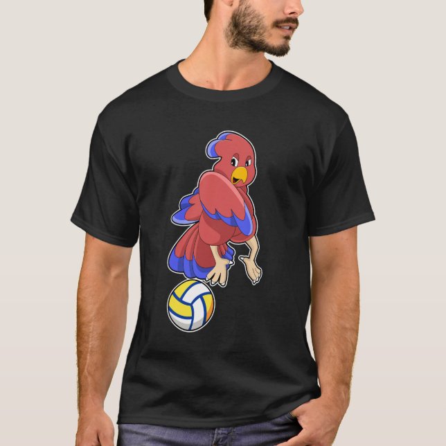 Vogel beim Volleyball-Sport T-Shirt (Vorderseite)
