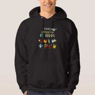 Vögel beobachten Vögel leicht von Vögeln abgelenkt Hoodie
