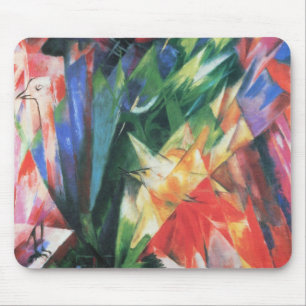 Vögel (Birds) von Franz Marc, Vintage Kubismus Kun Mousepad