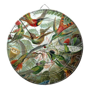 Vögel Blumen Blume Vogel Natur Vintage-Malerei Dartscheibe