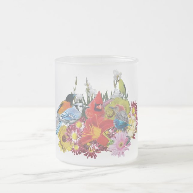 Vogel-/Blumengemisch 4 Mattglastasse (Mittel)