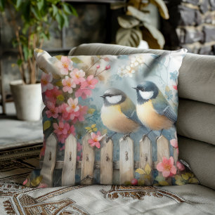 Vögel & Blüten Kissen