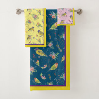 Vogel Botanisch Badhandtuch Set