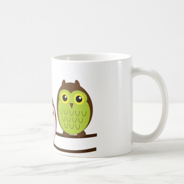 Vögel, Cartoon Kaffeetasse (Rechts)