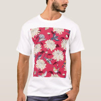 Vögel & Chrysanthemen: Vintage Blüten