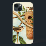 Vogel Couple auf einem Nest auf einem Zweig Case-Mate iPhone Hülle<br><div class="desc">Dieser dekorative Kunstdruck zeigt ein Vogelpaar, das ihr Nest aufstellt. Die Abbildung vermittelt ein Gefühl der Zusammengehörigkeit und Harmonie, während die sanften Pastellgrün, Beige und Braun ein angenehmes, beruhigendes Gefühl schaffen. Wählen Sie dieses Design für alle rustikalen Produkte der Wohngestaltung.</div>