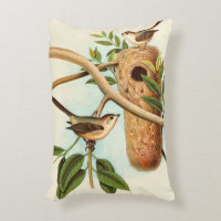 Vogel Couple auf einem Nest auf einem Zweig