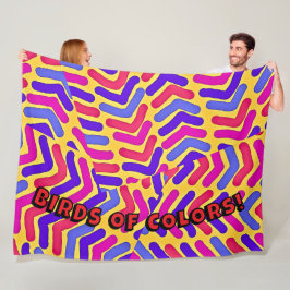 VÖGEL DER FARBEN Fleece Blanket