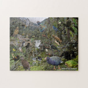 Vögel des neuseeländischen Puzzles