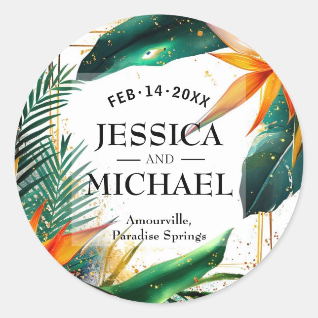 Vögel des Paradieses Bliss Runder Aufkleber (Vorderseite)