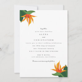 Vögel des Paradise Tropical Beach Hochzeit einlade Einladung