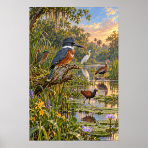 Vögel des unteren Rio Grande Tals, Südtexas Poster