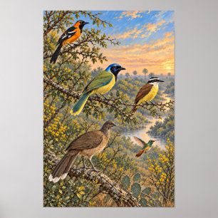 Vögel des unteren Rio Grande Valley – Südtexas Poster