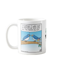 Vögel, die Blumen kacken