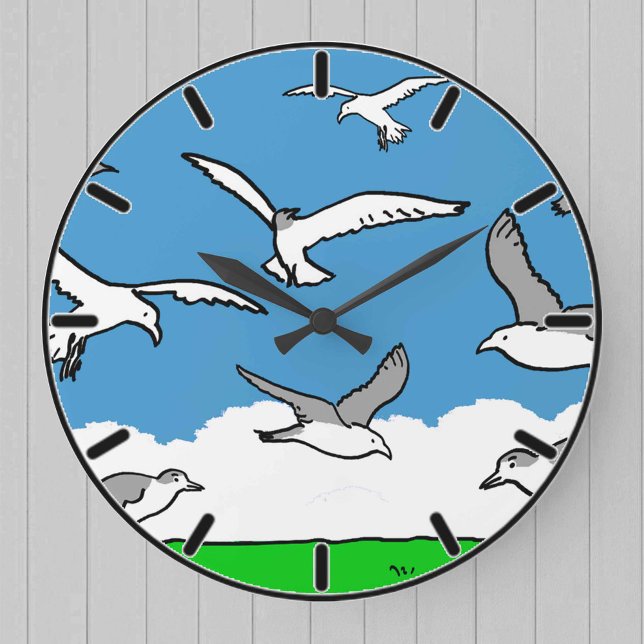 Vögel, die hoch fliegen große wanduhr (Von Creator hochgeladen)