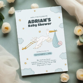 Vögel, die Niedliches Kind tragen. Es ist eine jun Einladung