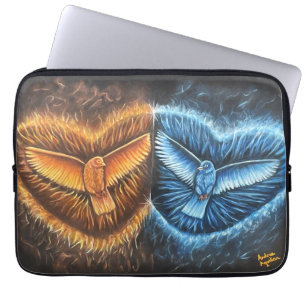 Vögel, die zusammen fliegen laptopschutzhülle