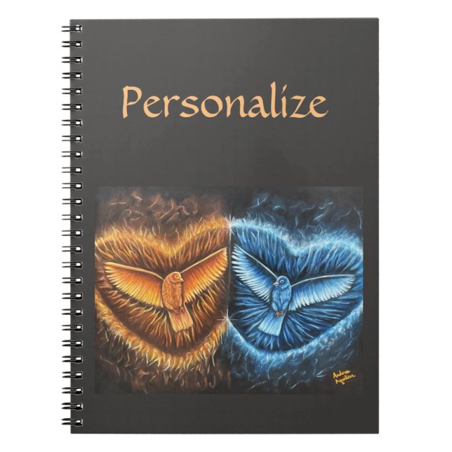 Vögel, die zusammen fliegen notizblock (Vorderseite)