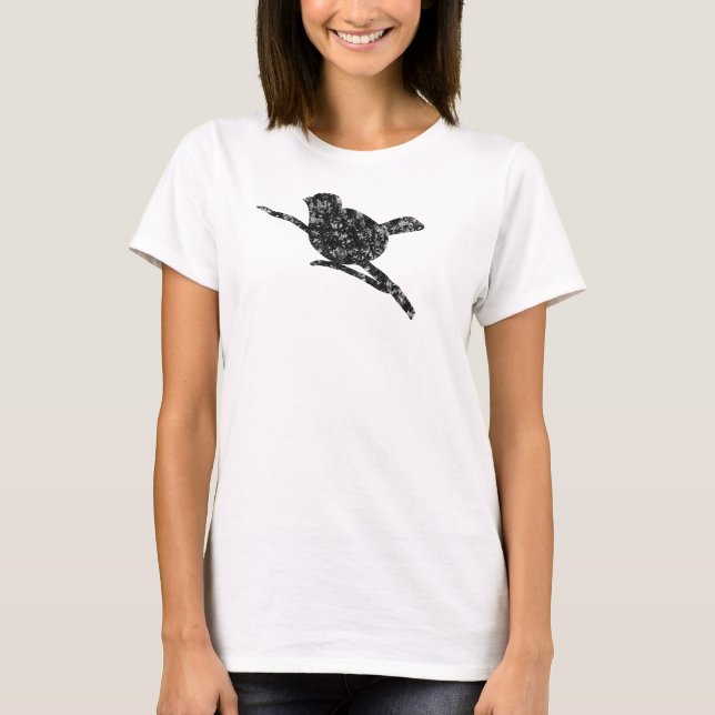 Vogel-Druck T-Shirt (Vorderseite)