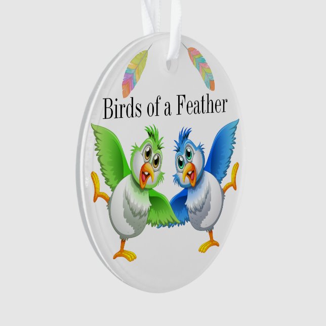 Vögel einer Feather Familie - Freundschaftsdekorat Ornament (Vorderseite)