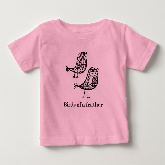 Vögel einer Feder Baby T-shirt (Vorderseite)