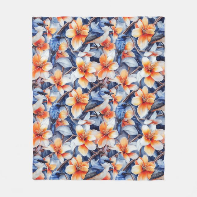 Vögel einer Feder Fleecedecke (Vorderseite)