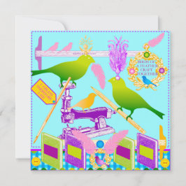 Vögel eines Feather Craft zusammen flache Karte