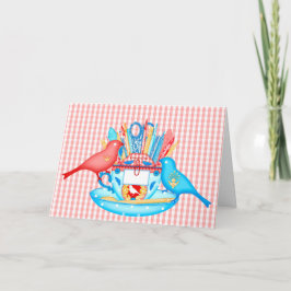 Vögel eines Feather Craft zusammen geklappte Karte