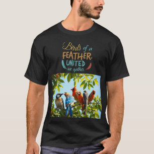 Vögel eines Feather T - Shirt Design.
