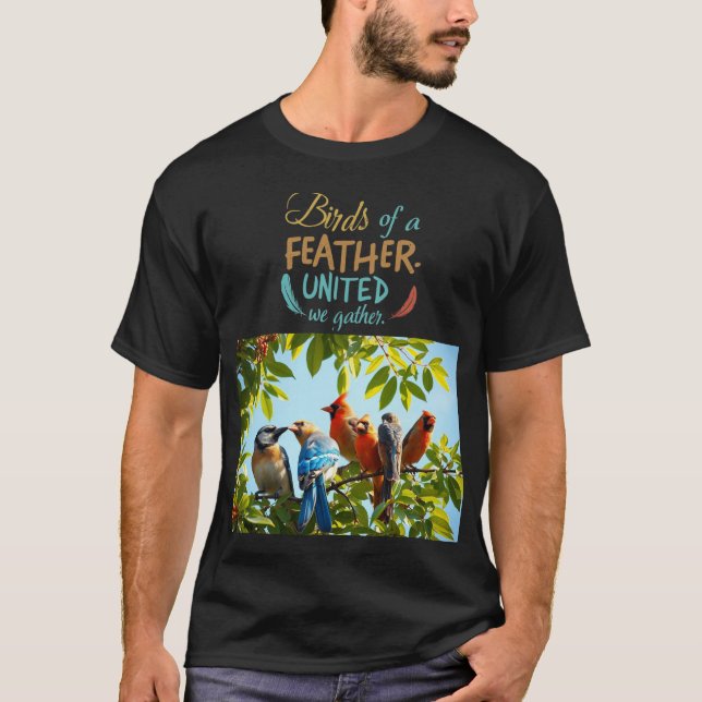 Vögel eines Feather T - Shirt Design. (Vorderseite)
