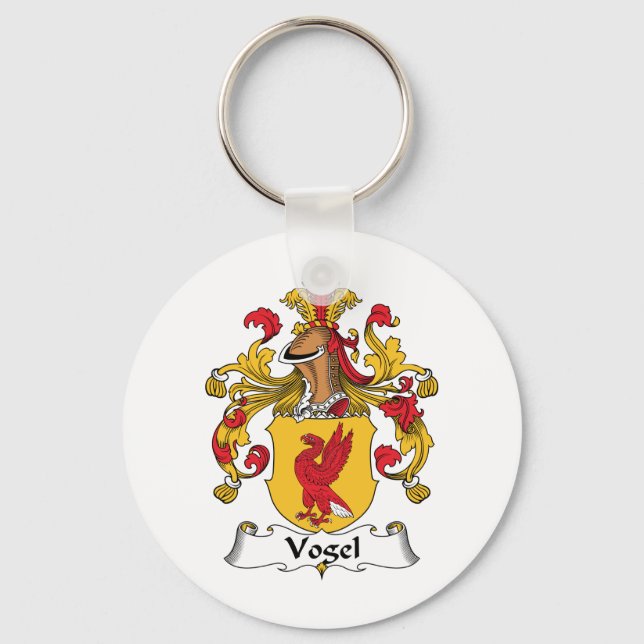 Vogel Familienwappen Schlüsselanhänger (Vorderseite)